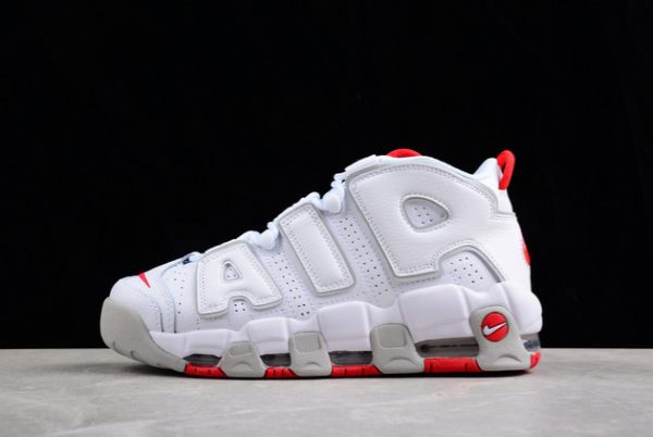Nike Air More Uptempo Chicago Bulls White Red Grey Shoes For Sale DX8965-100