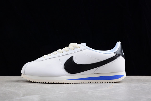 2023 Cheap Nike Classic Cortez White Black Blue AH7528-101