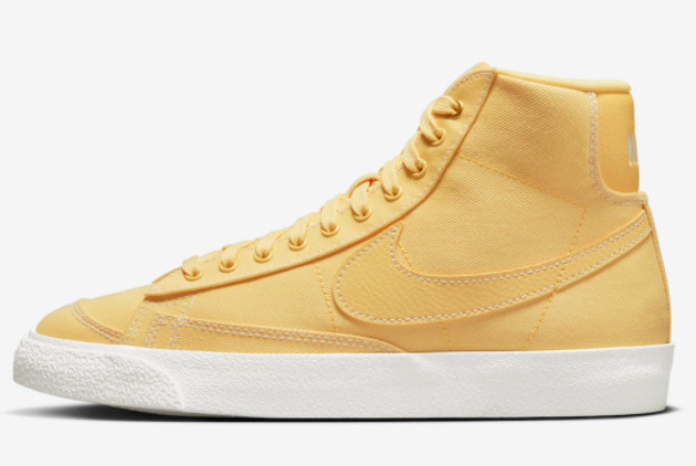 2023 Cheap Nike Blazer Mid Yellow Canvas For Sale DX5550-700